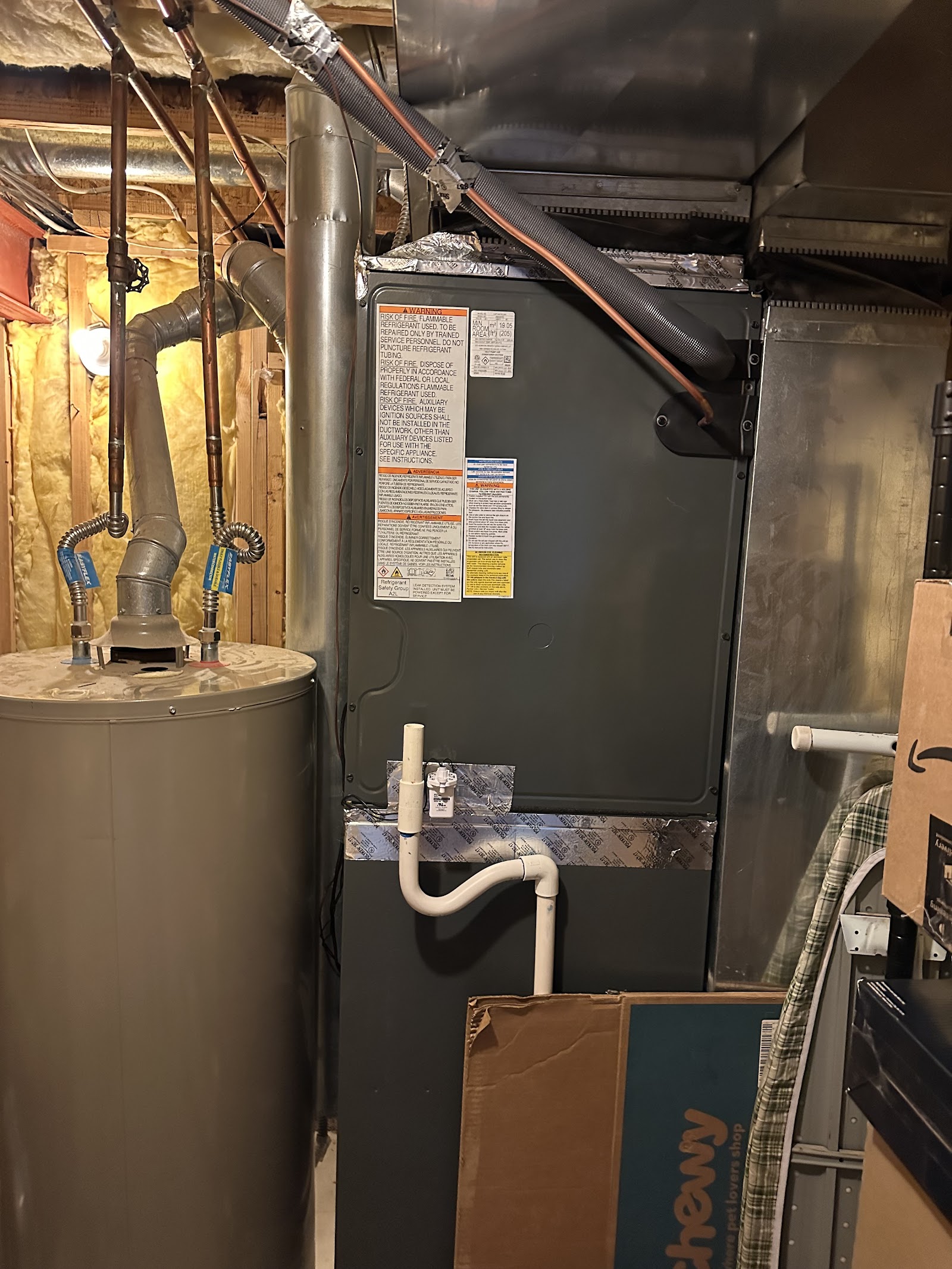 HVAC installation in progress